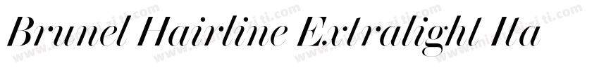 Brunel Hairline Extralight Italic字体转换